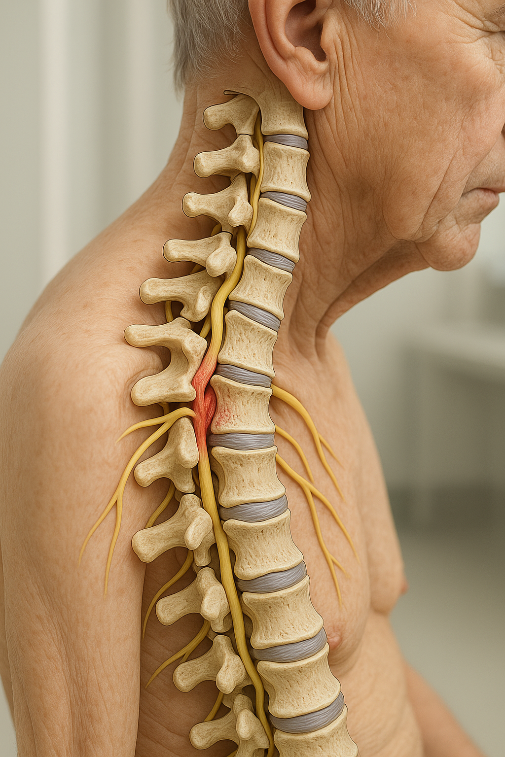 Spinalstenos: förstå orsaker, symtom och hur du kan lindra besvär i vardagen - Illustration