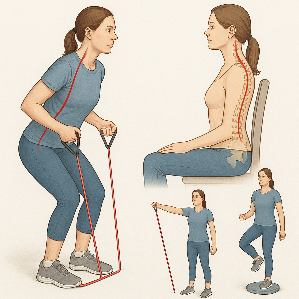 Maximera din hemträning med enkla ergonomiska tips - Illustration