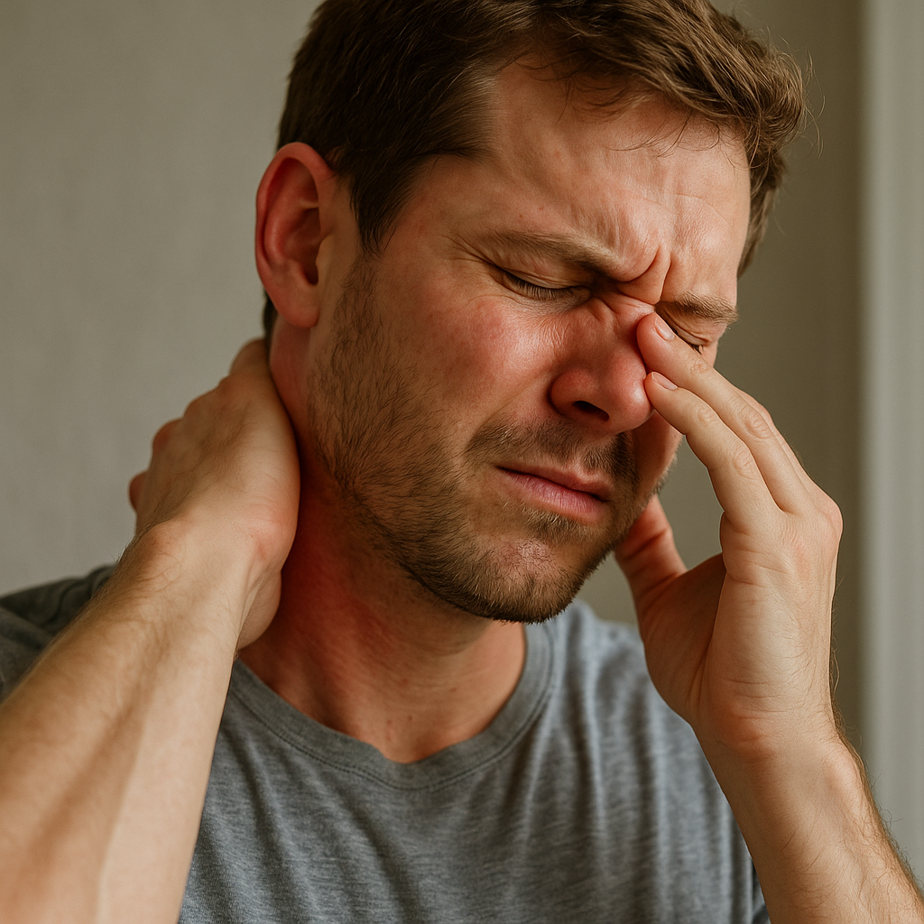 När bihåleinflammation ger smärta i nacken: när du bör agera - Illustration